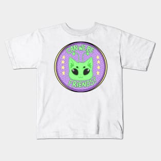 Martian Kitty, Can we be Friends? Kids T-Shirt